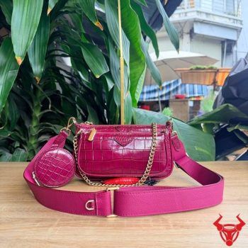 Túi Da Cá Sấu TYC12 Màu Đỏ Mận Dành Cho Quý Cô Cá Tính