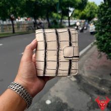 Phụ kiện ví nữ VRBA8 da cá sấu Thái Lan trắng đen, thời trang, sang trọng và linh hoạt.