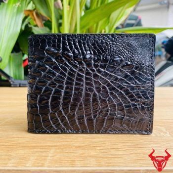 Ví Nam Da Cá Sấu Gai Tay VBA5 Màu Đen Thời Trang