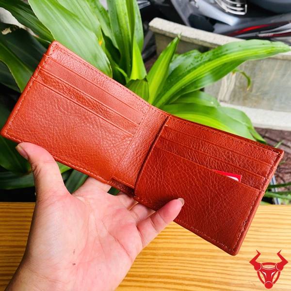 Ví da gai lưng cá sấu VFA1 màu nâu đỏ nhỏ gọn, cao cấp và độc đáo cho nam giới.