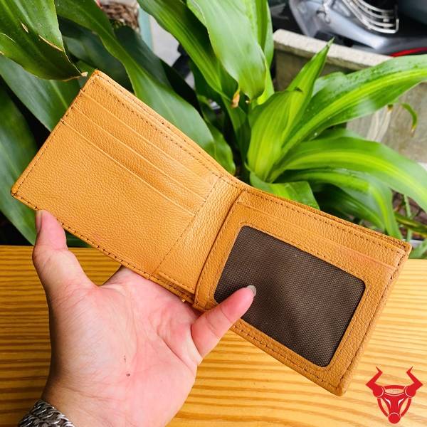 Ví mini da bụng cá sấu màu vàng cam cao cấp, nhỏ gọn, nổi bật và sang trọng.