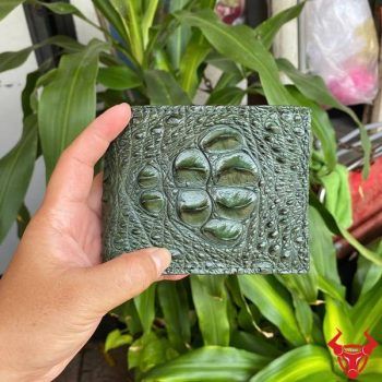 Ví Nam Da Cá Sấu 6 Gù VBA4 Màu Xanh Lá