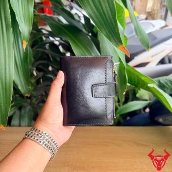 Ví Nữ Dáng Đứng Ngắn Màu Đen Thời Trang VDB53