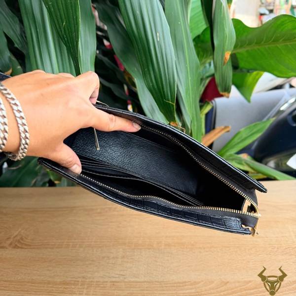 Clutch nam CKCA8 da cá sấu thật đẳng cấp.