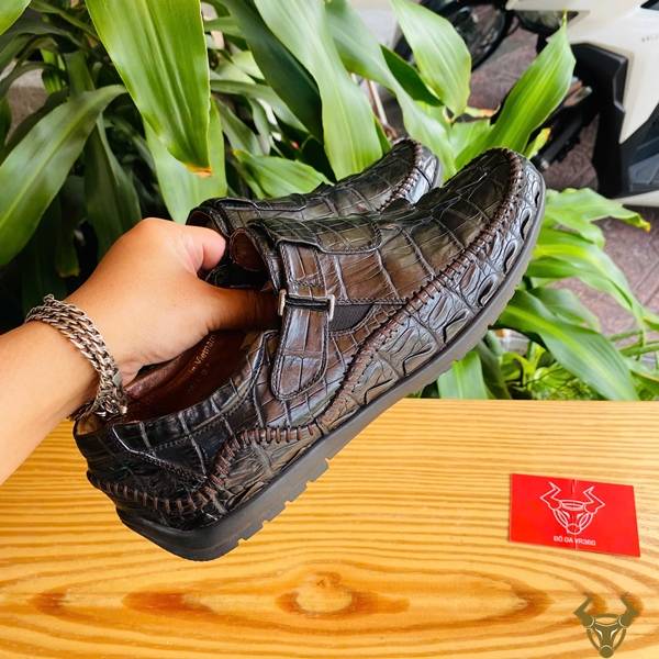 Giày lười GCA2 da cá sấu cao cấp, đẳng cấp với đế cao su.